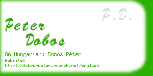 peter dobos business card